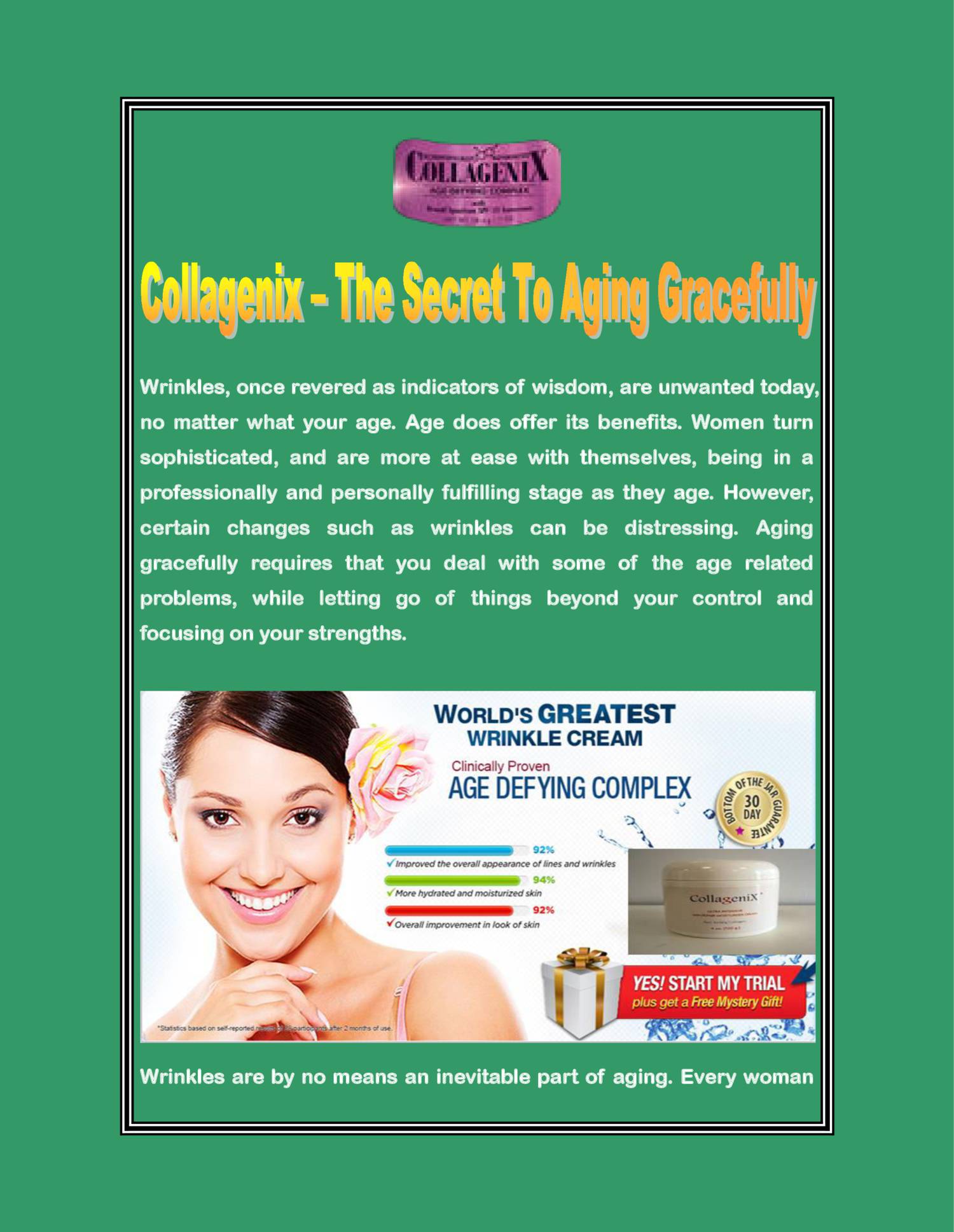Collagenix The Secret To Aging Gracefully Pdf Docdroid