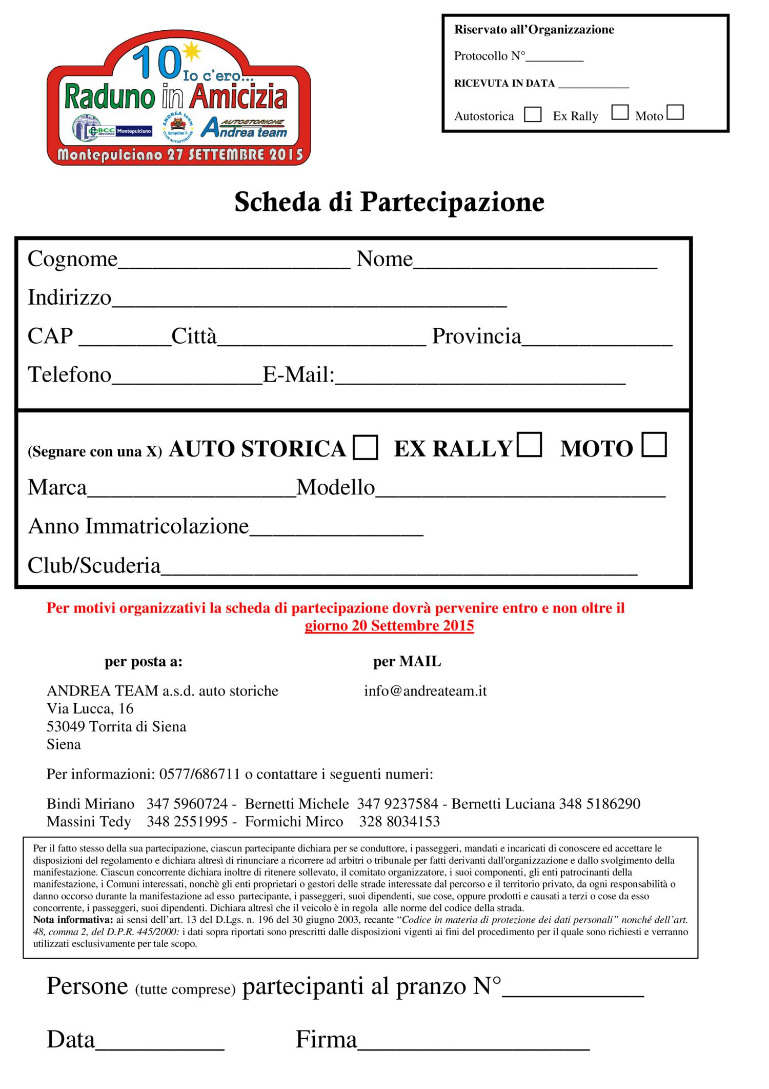 Scheda Iscrizione Raduno 2015 Pdf DocDroid