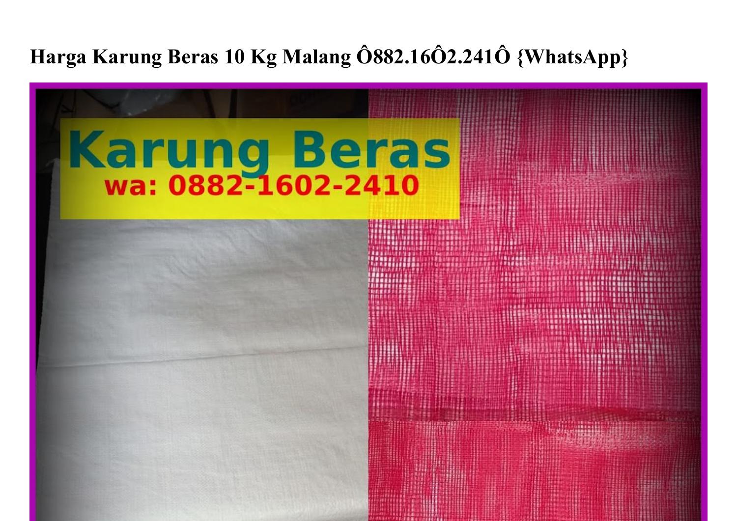 Harga Karung Beras Kg Malang Pdf Docdroid