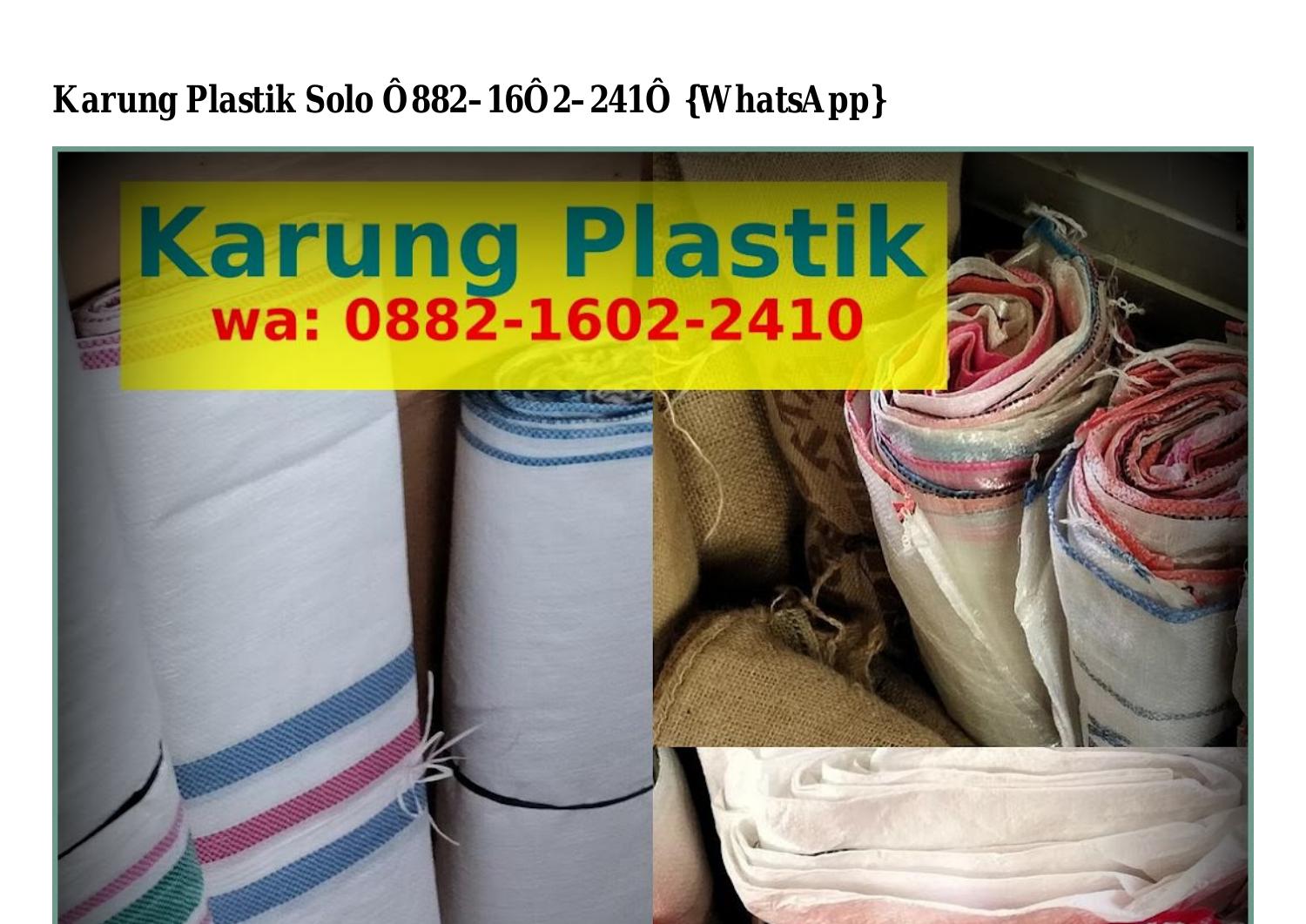 Karung Plastik Solo Pdf Docdroid