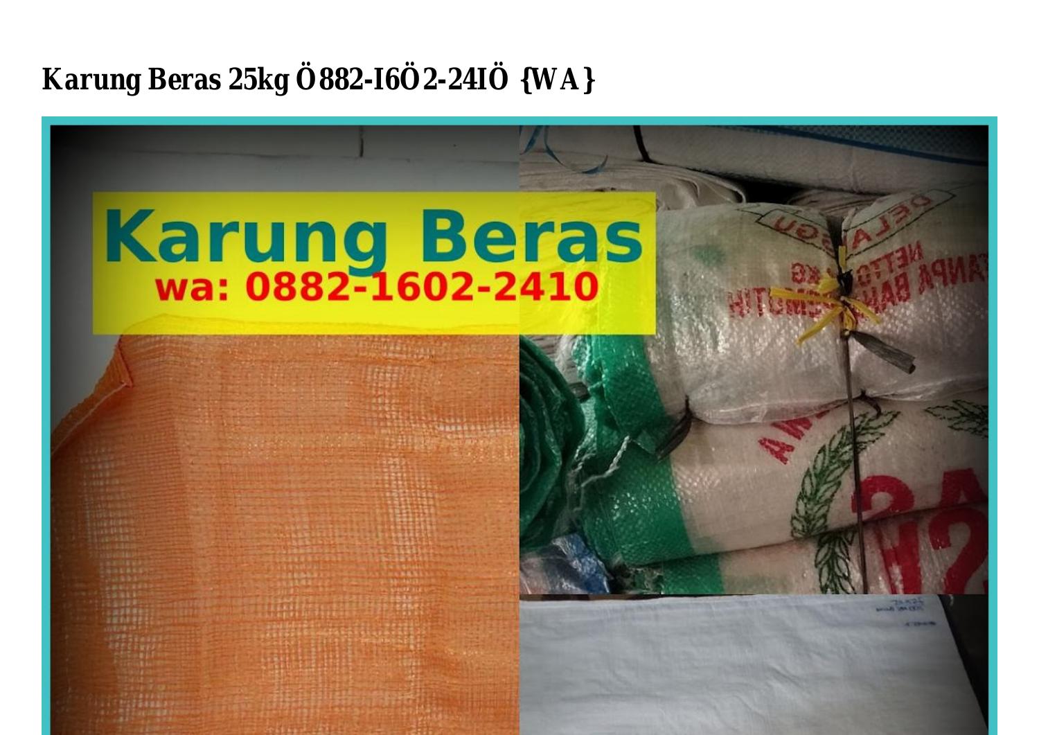 Karung Beras Kg Pdf Docdroid