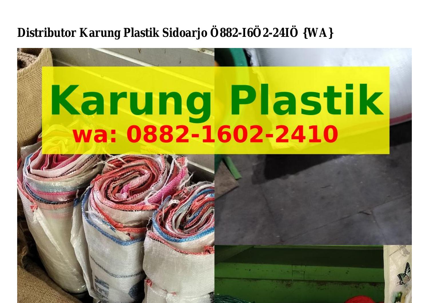 Distributor Karung Plastik Sidoarjo Pdf Docdroid