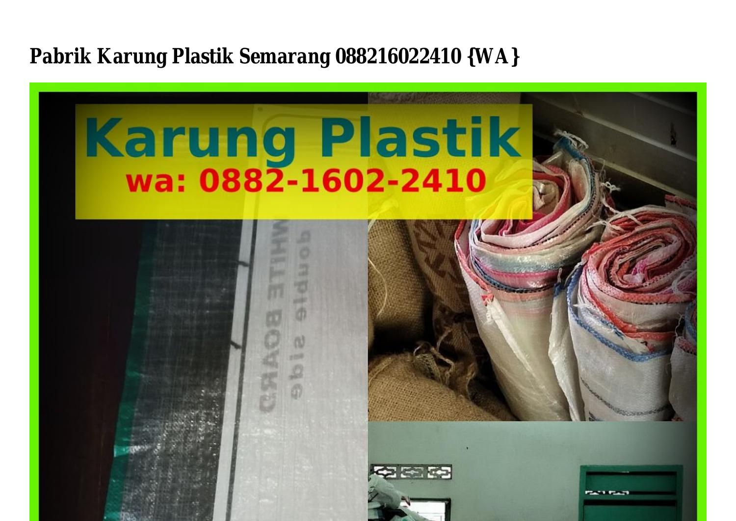 Pabrik Karung Plastik Semarang Pdf DocDroid