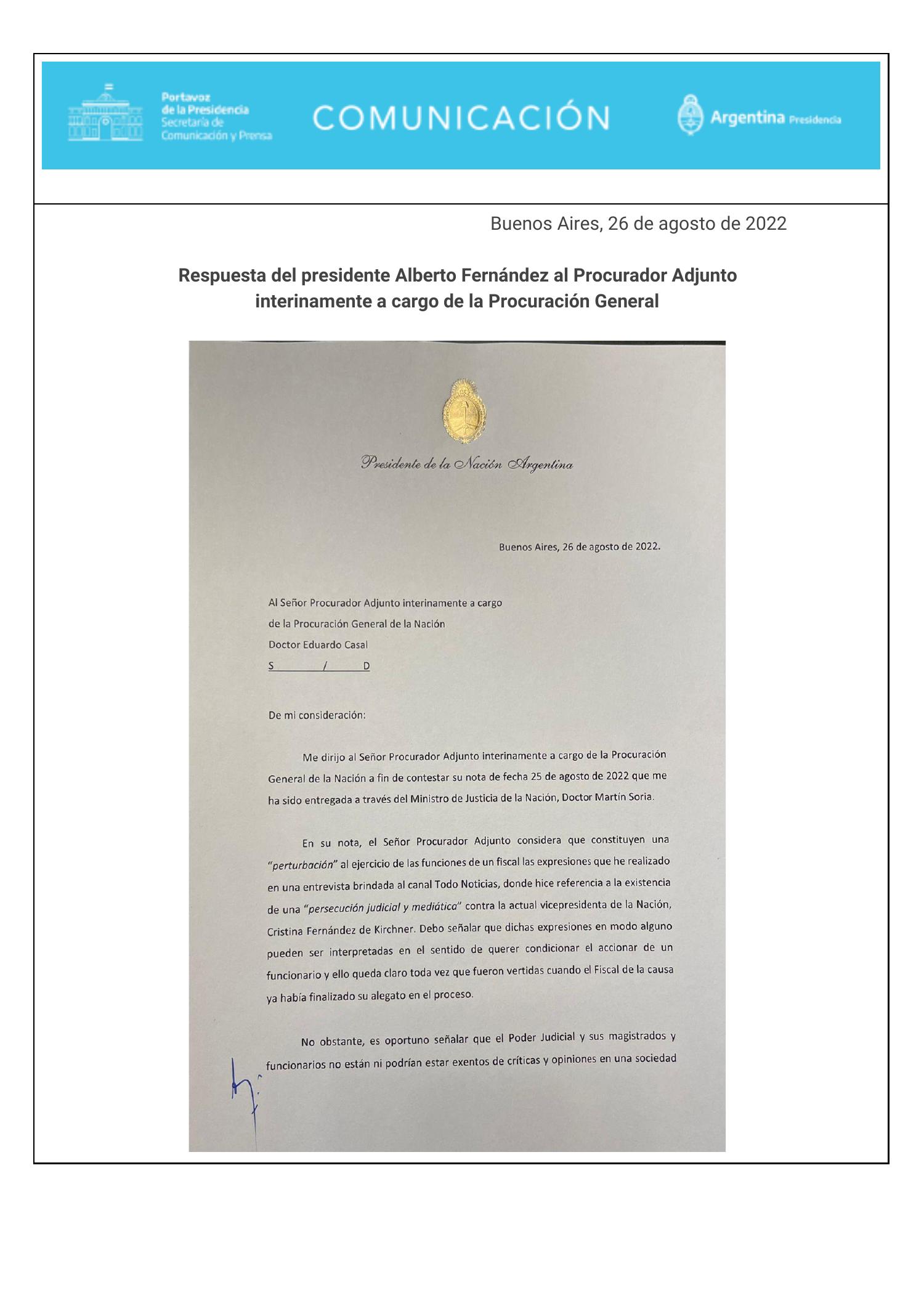 La Carta Del Presidente Al Procurador Pdf Docdroid