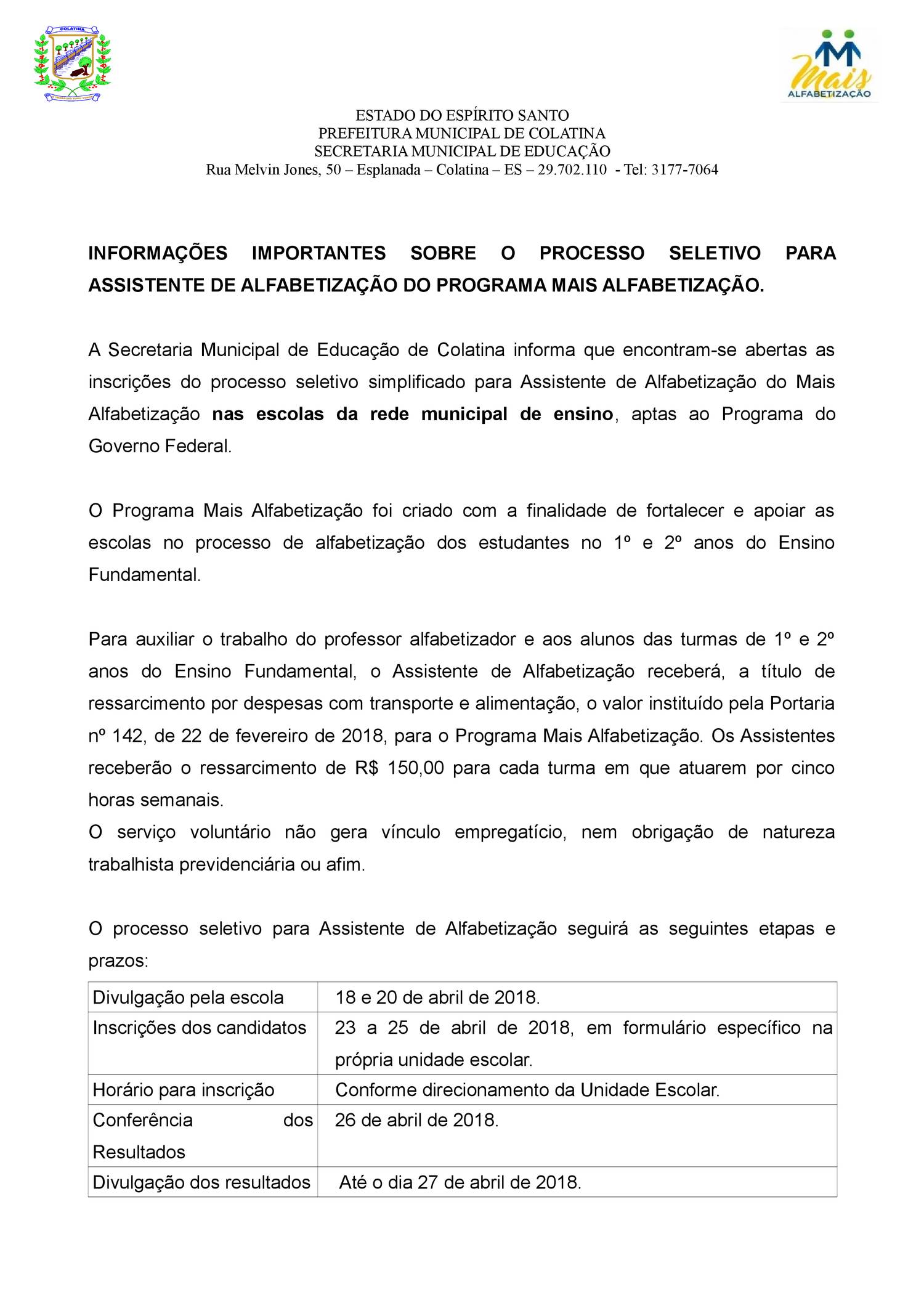 Divulga O Sobre Processo Seletivo Para Assistente De Alfabetiza O Do