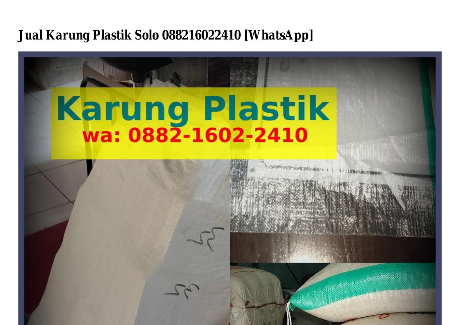 Jual Karung Plastik Solo Pdf DocDroid