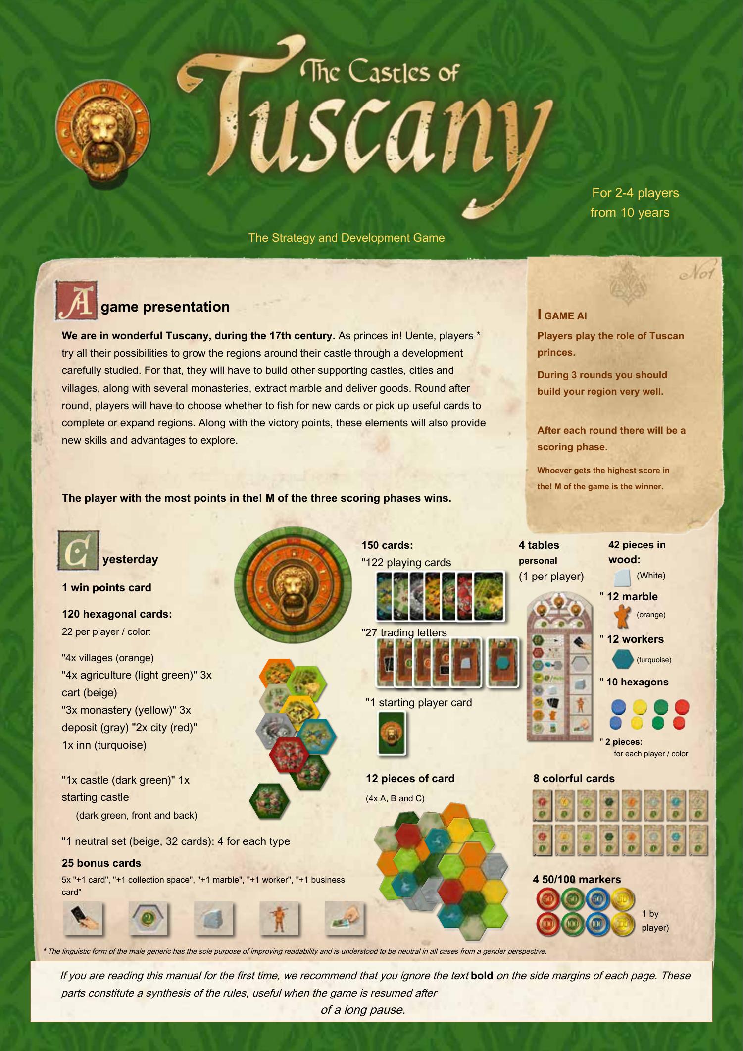 The Castles Of Tuscany Pt To En Rulebook Translation Pdf DocDroid