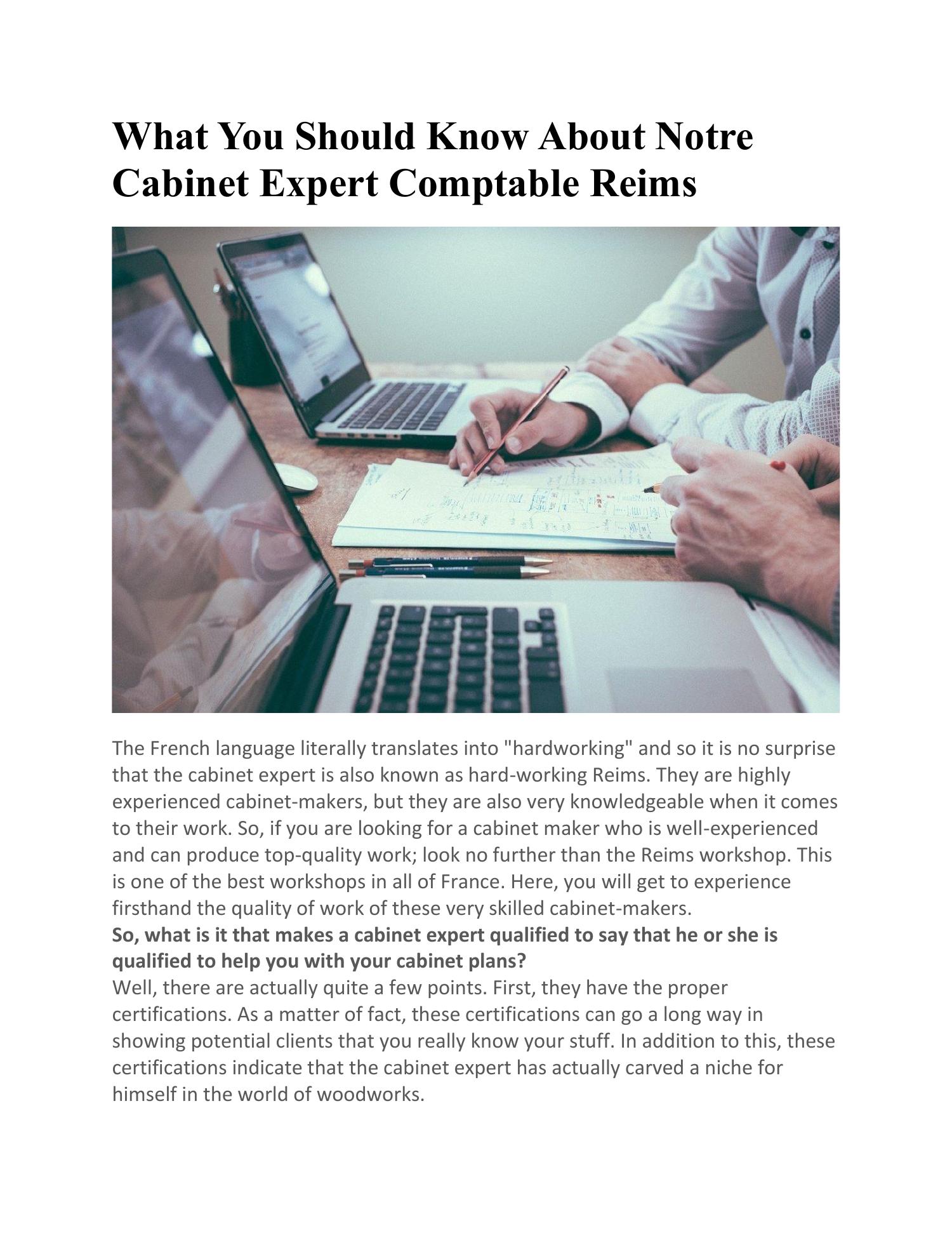 What You Should Know About Notre Cabinet Expert Comptable Reims Docx