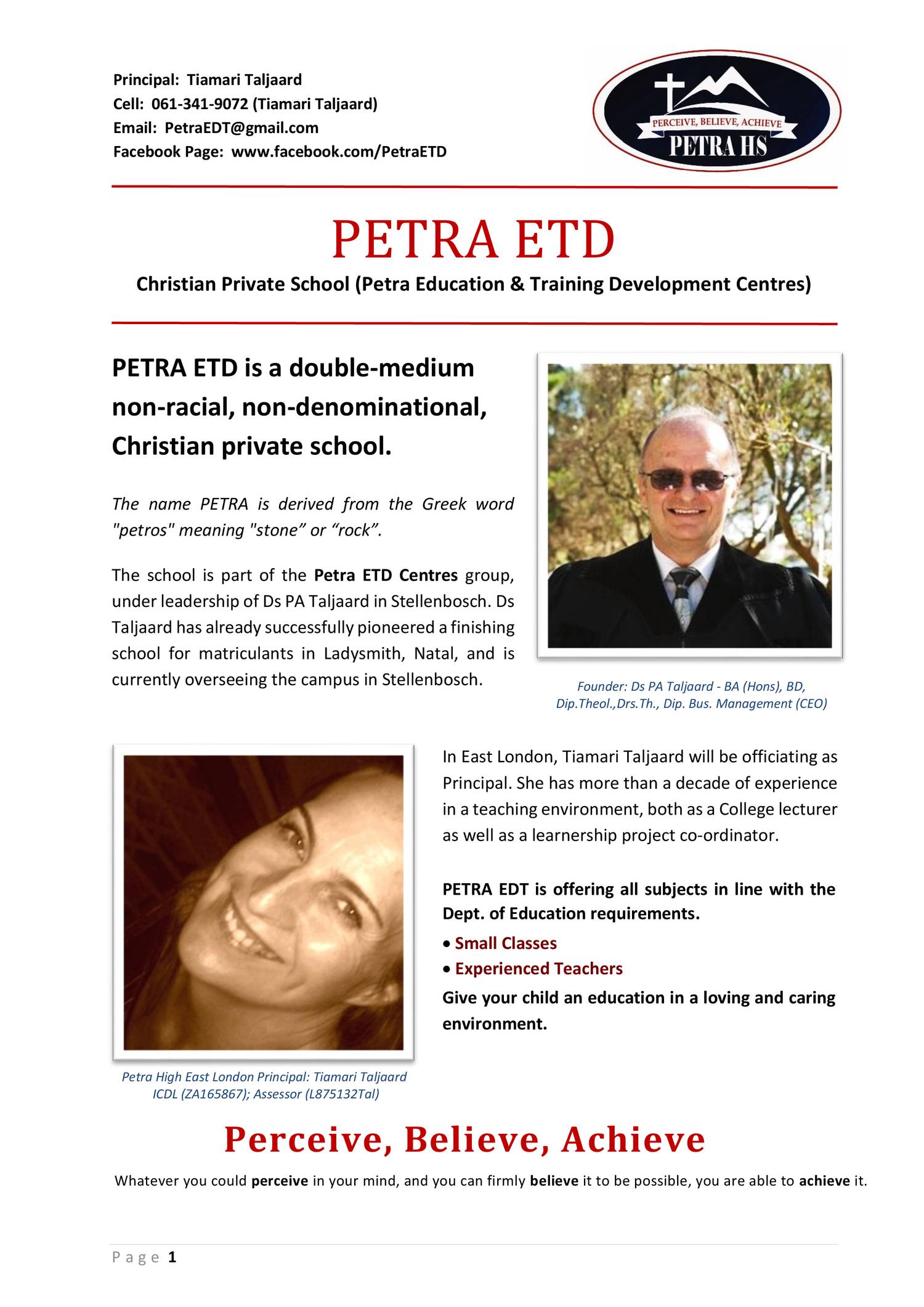 Petra High El Information Booklet Pdf Docdroid