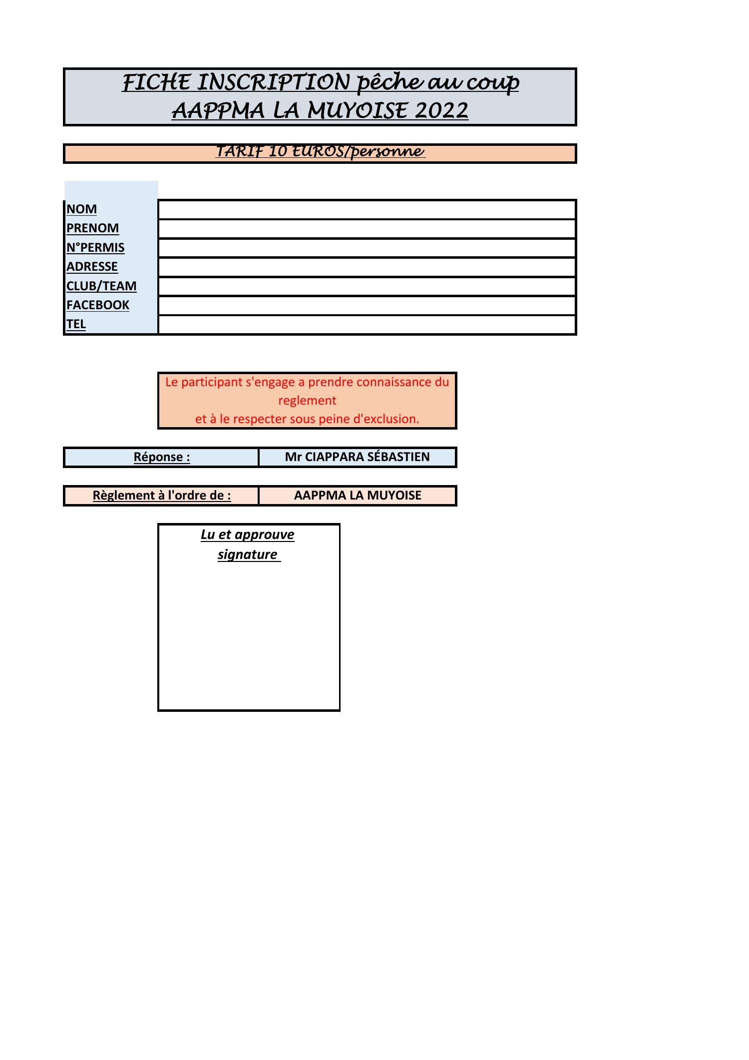 Fiche Inscription Xlsx Pdf Docdroid