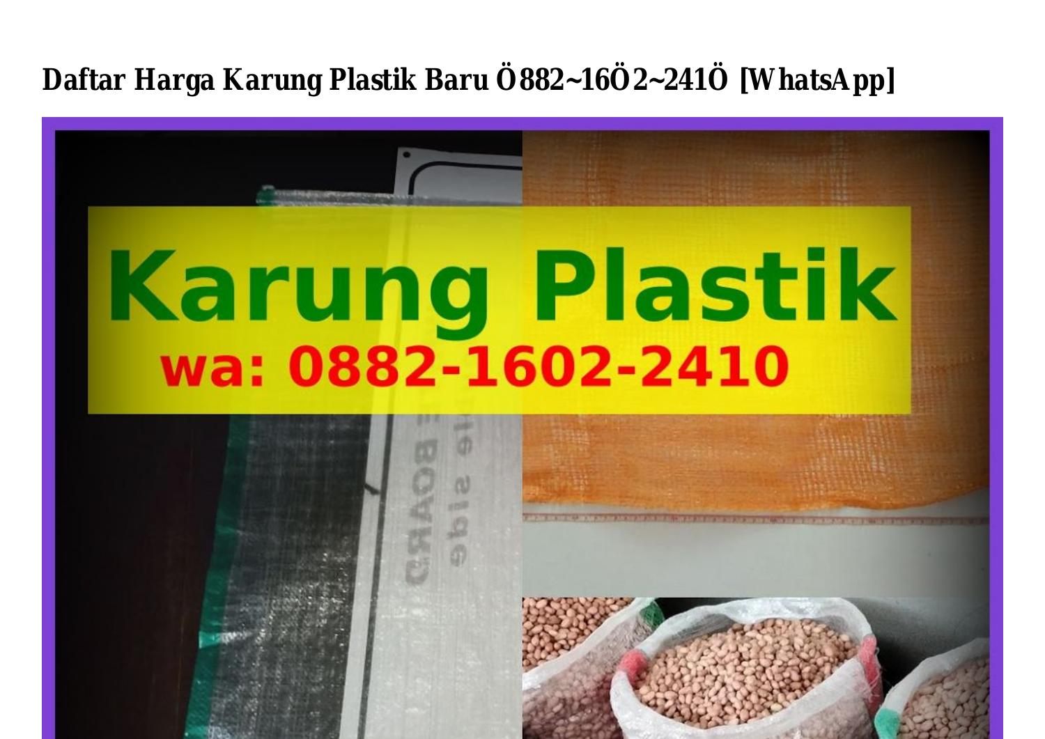 Daftar Harga Karung Plastik Baru Pdf Docdroid