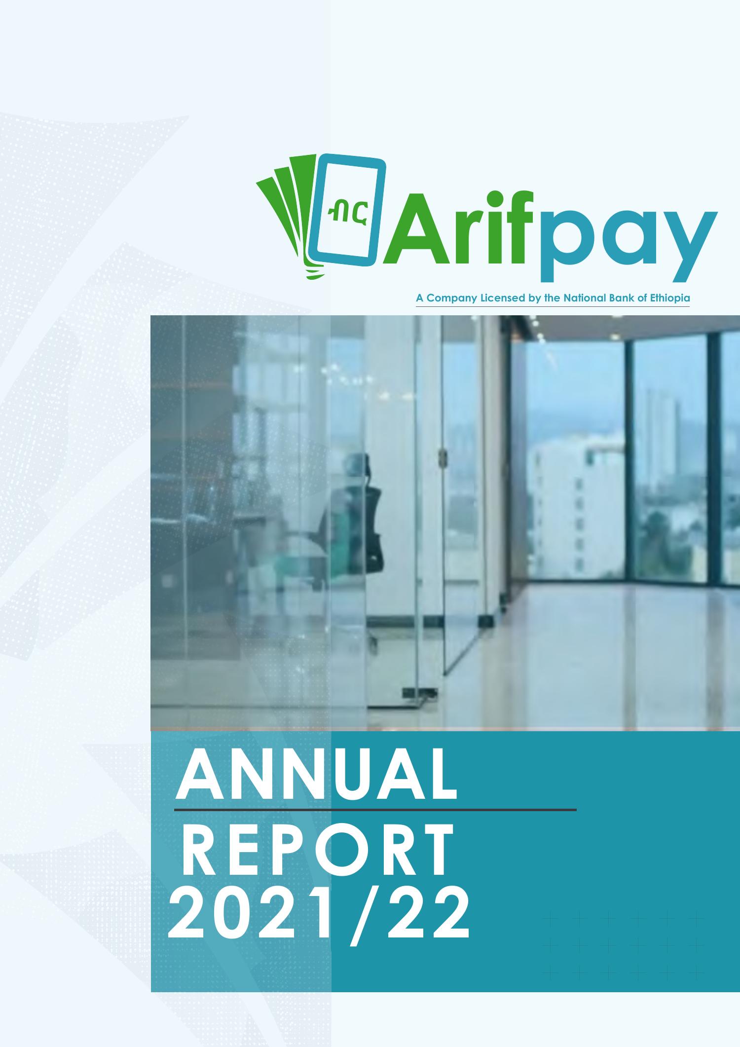 Arifpay Annual Report Pdf Docdroid