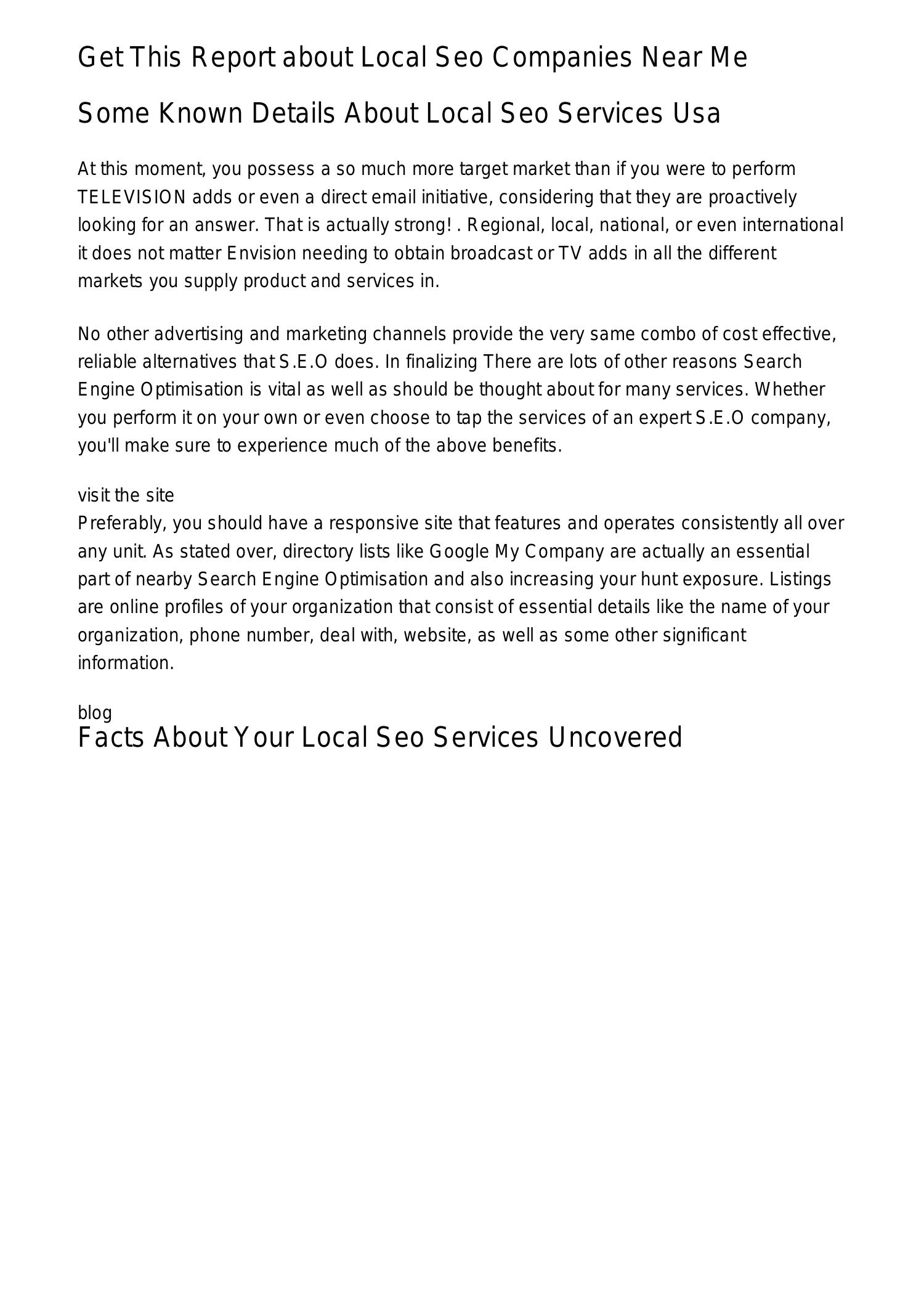 The Minute Rule For Local Seo Services In Usayahtm Pdf Pdf Docdroid