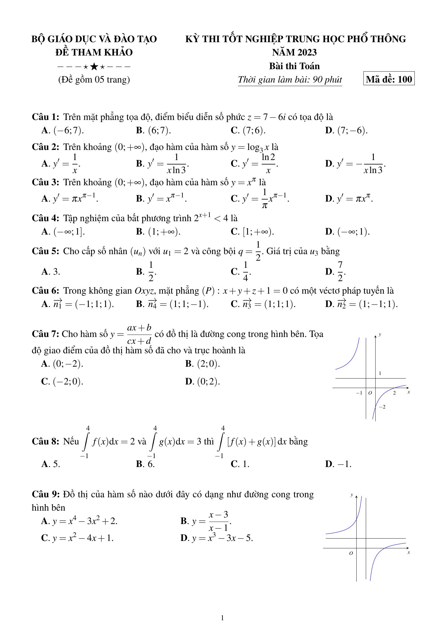 B GD Tham Kh O 2023 Ex Test Pdf DocDroid