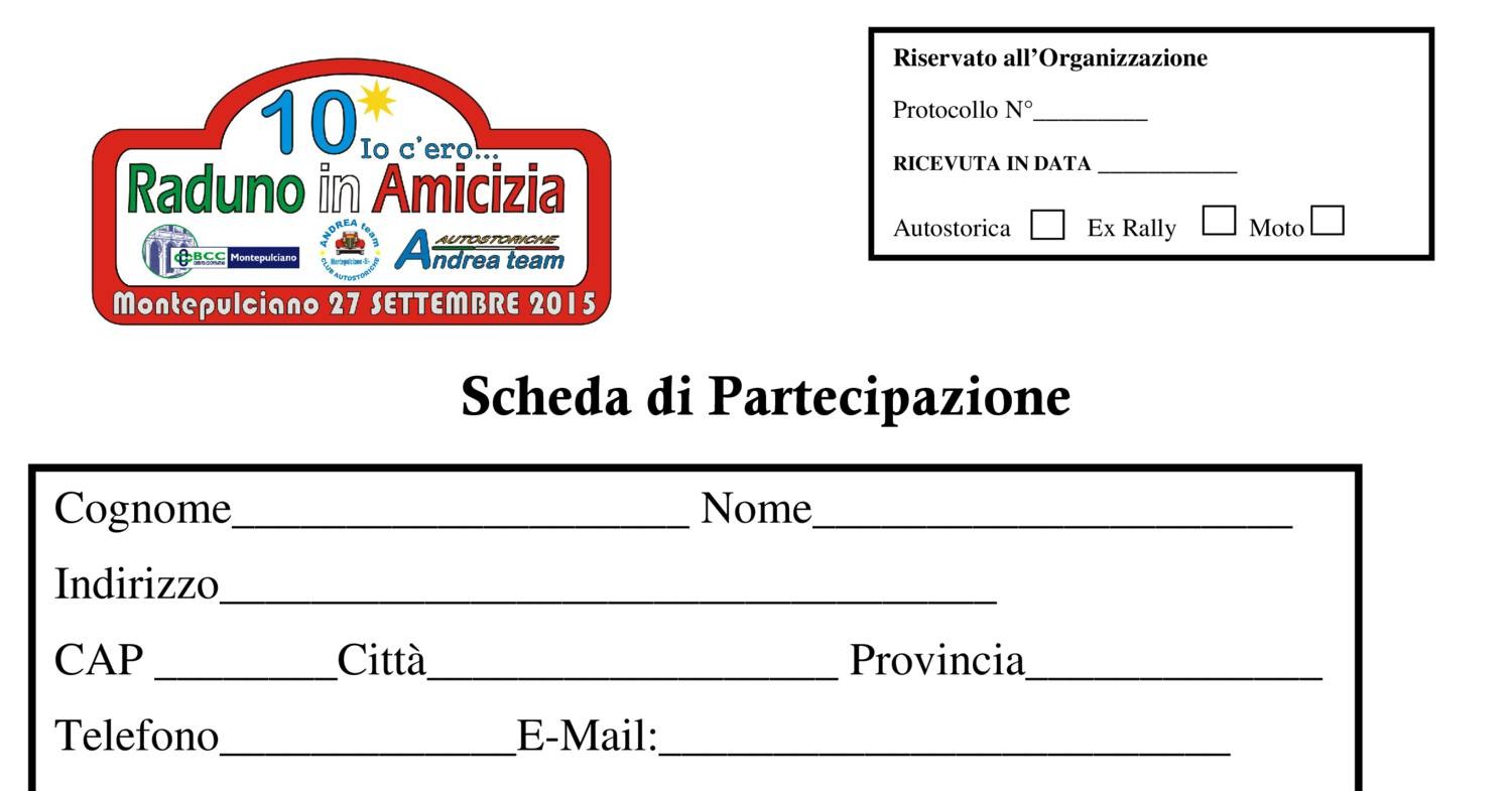 Scheda Iscrizione Raduno 2015 Pdf DocDroid