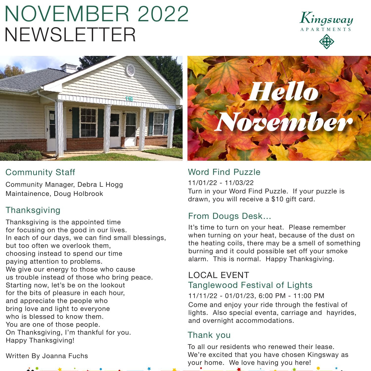 KW November 2022 Newsletter Pdf DocDroid