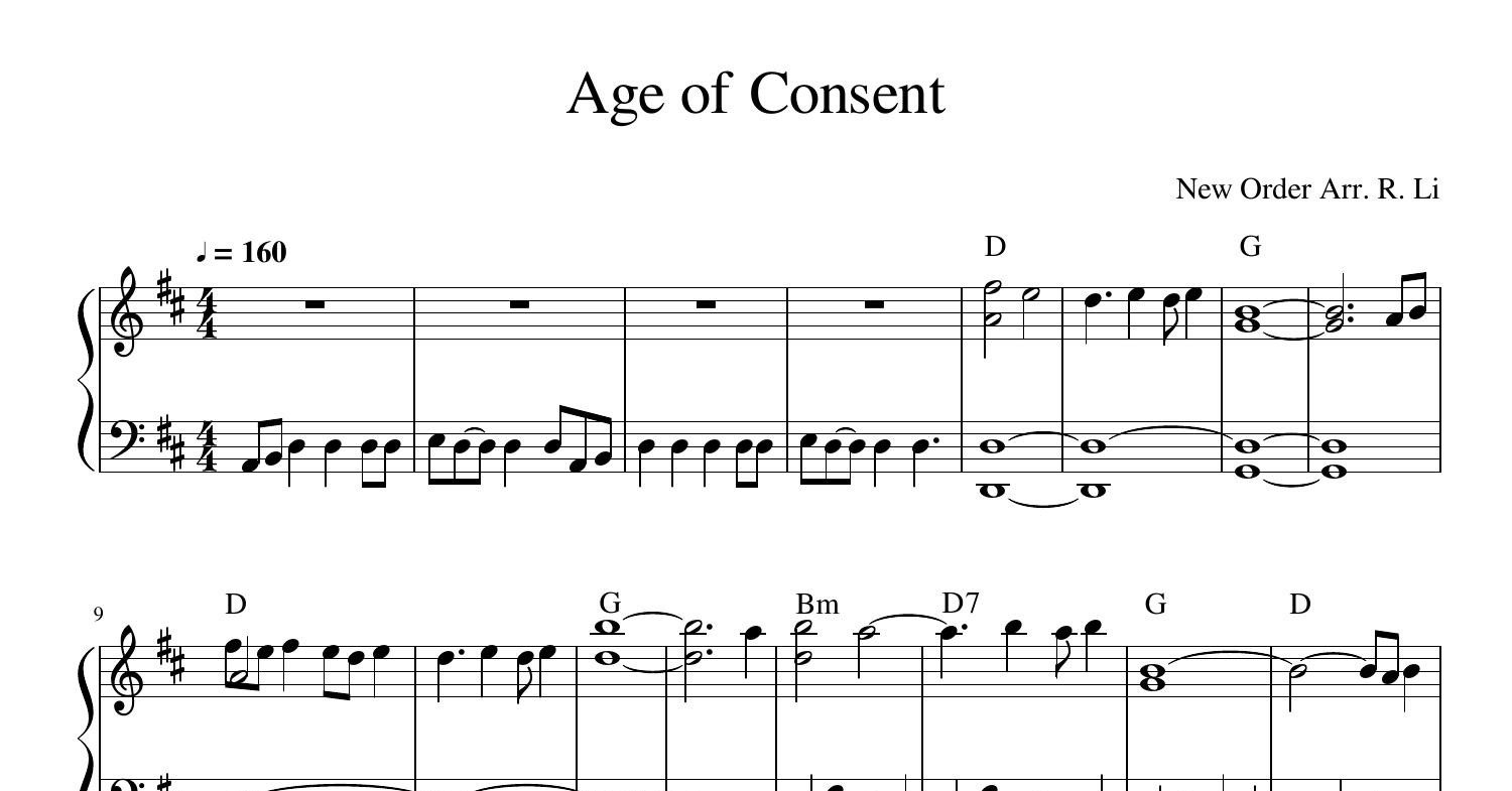 Age Of Consent New Order Piano Cover Pdf DocDroid