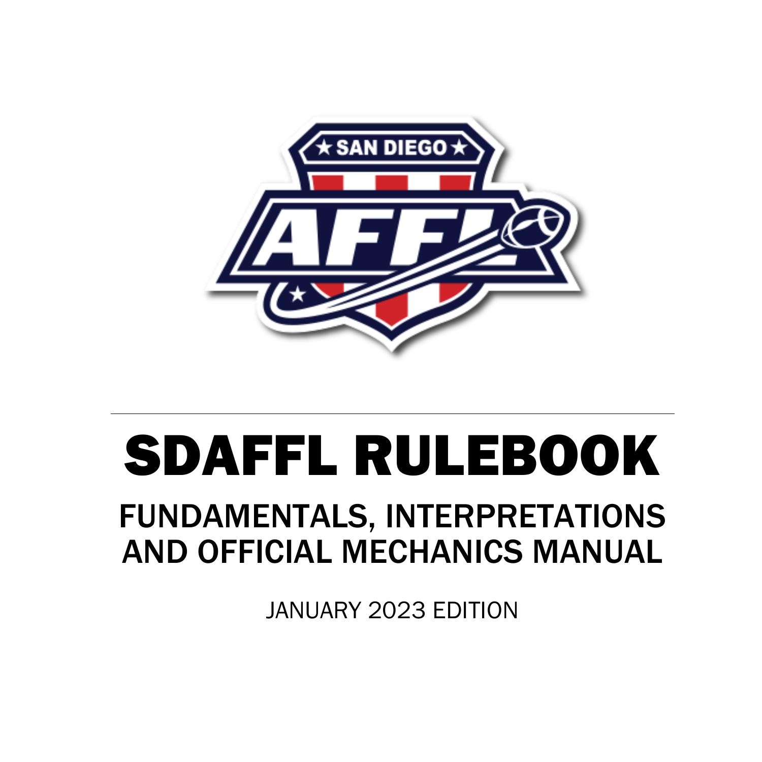 Sdaffl Rulebook Jan Pdf Docdroid