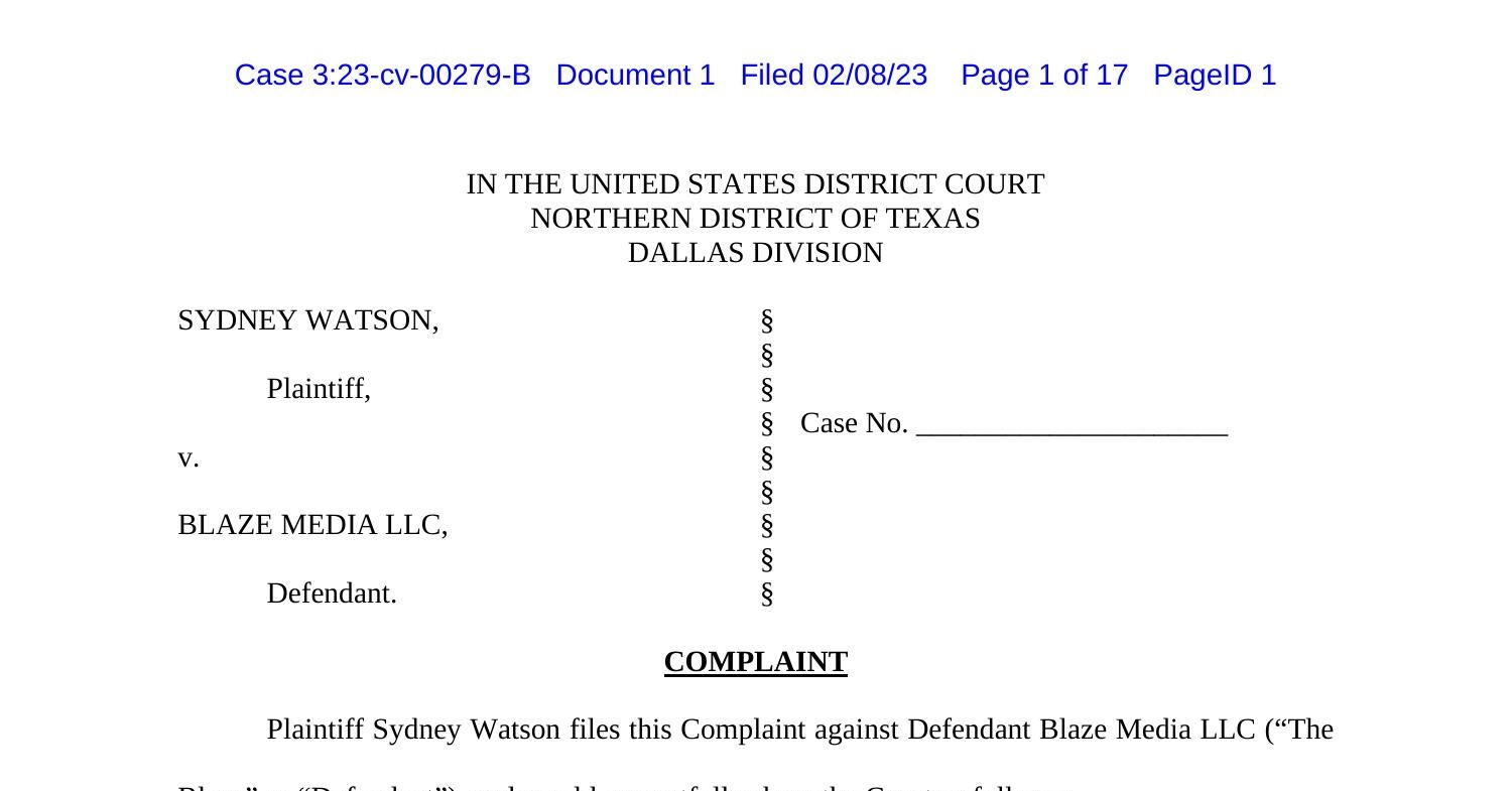 Sydney Watson Blaze Complaint Pdf Docdroid