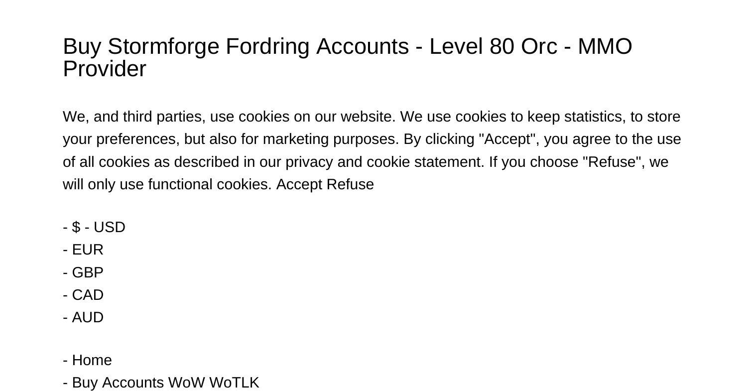 Buy Stormforge Fordring Accounts Level Orc Mmo Providernfben Pdf Pdf