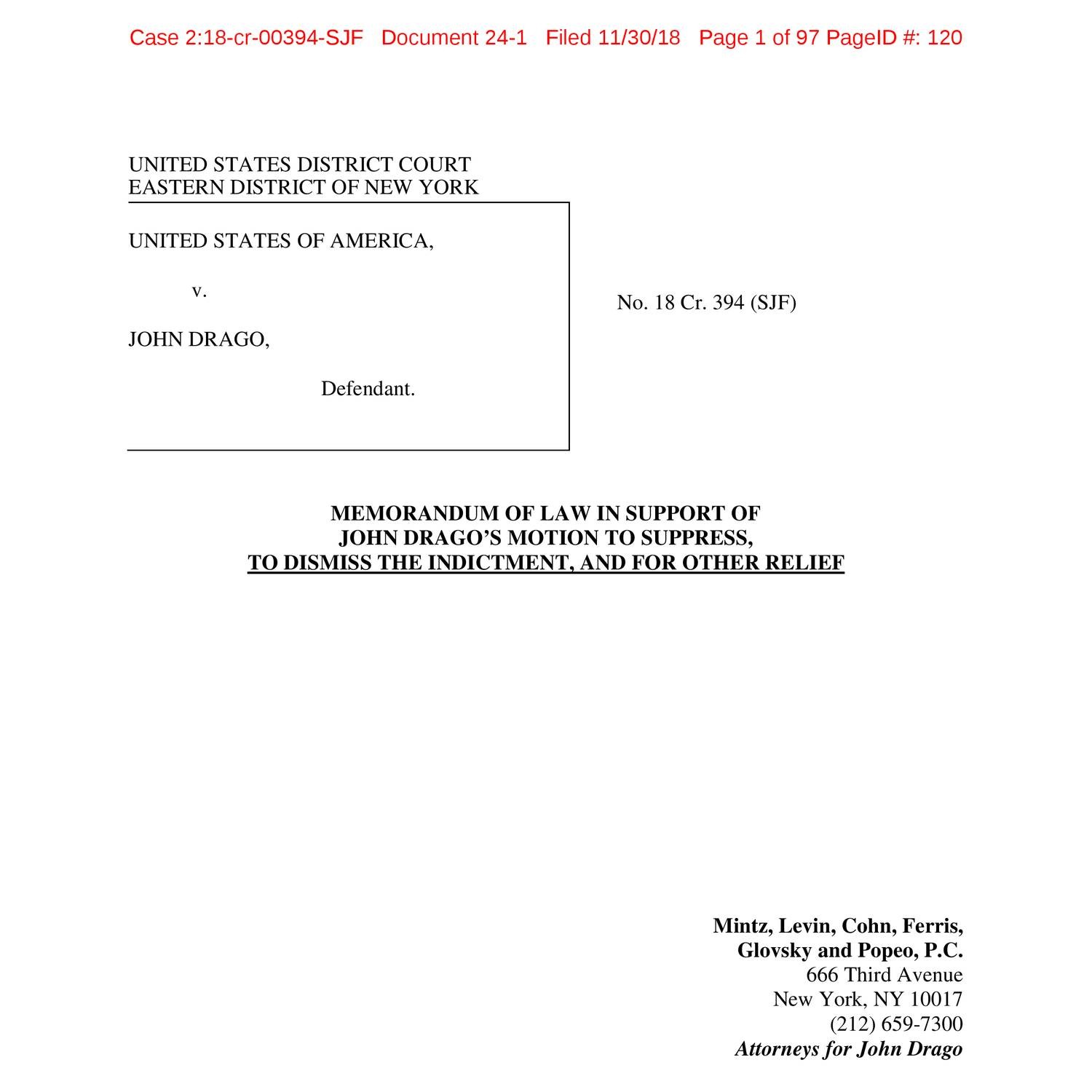 Drago Motion To Dismiss Pdf Docdroid