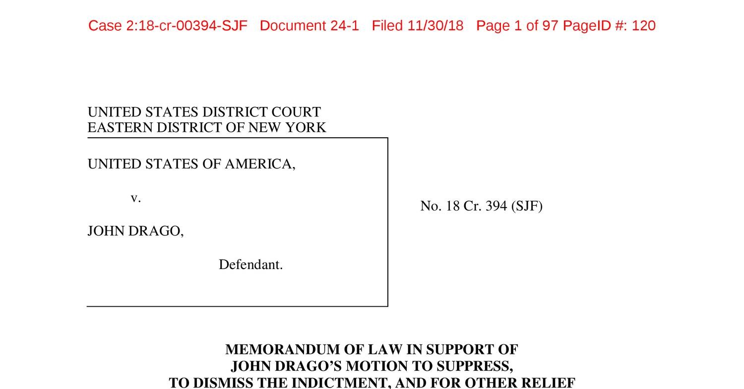 Drago Motion To Dismiss Pdf Docdroid