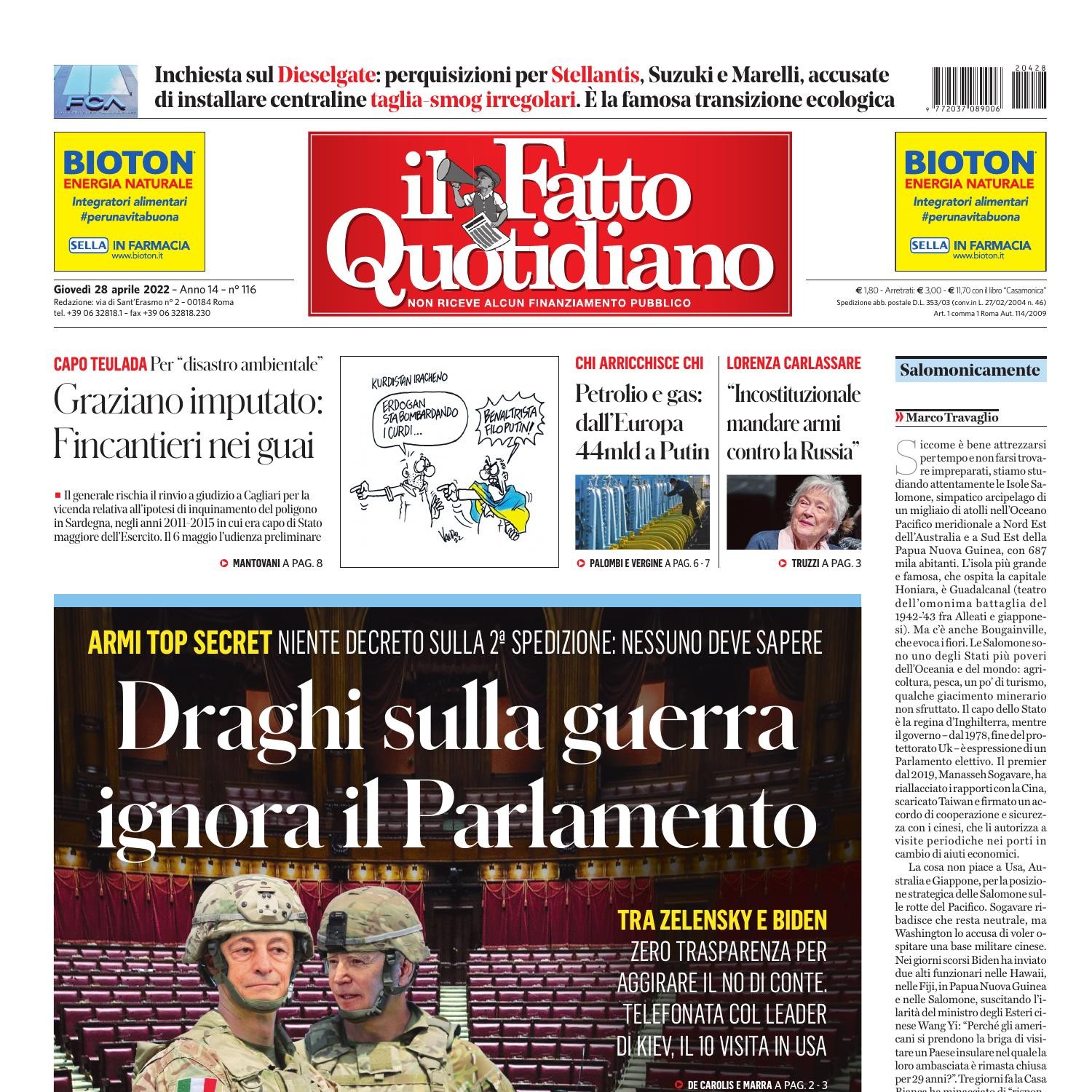 Video Rassegna Stampa Del 28 Aprile 2022 Giornali In Pdf Pdf DocDroid