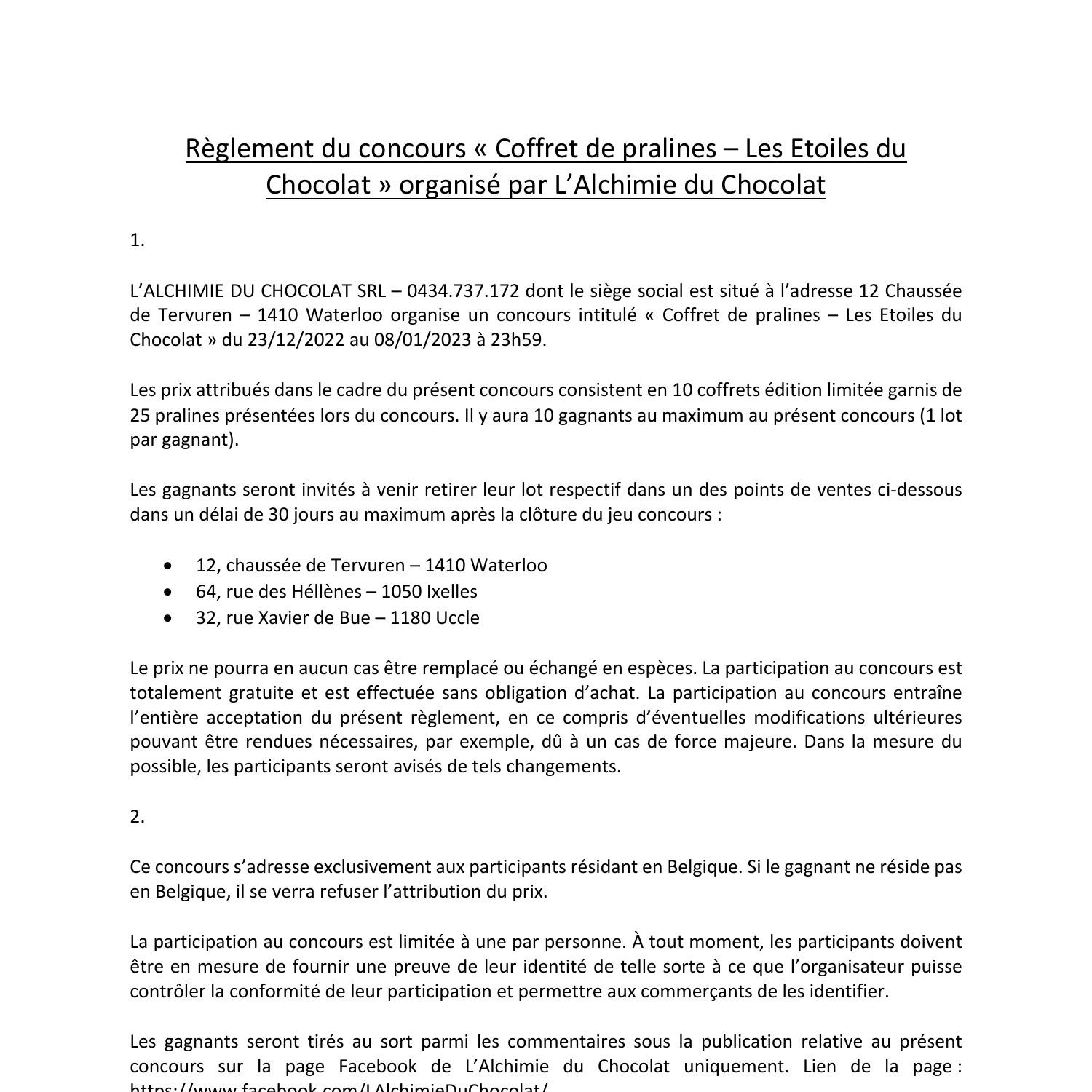 R Glement Concours L Alchimie Du Chocolat Pdf Docdroid