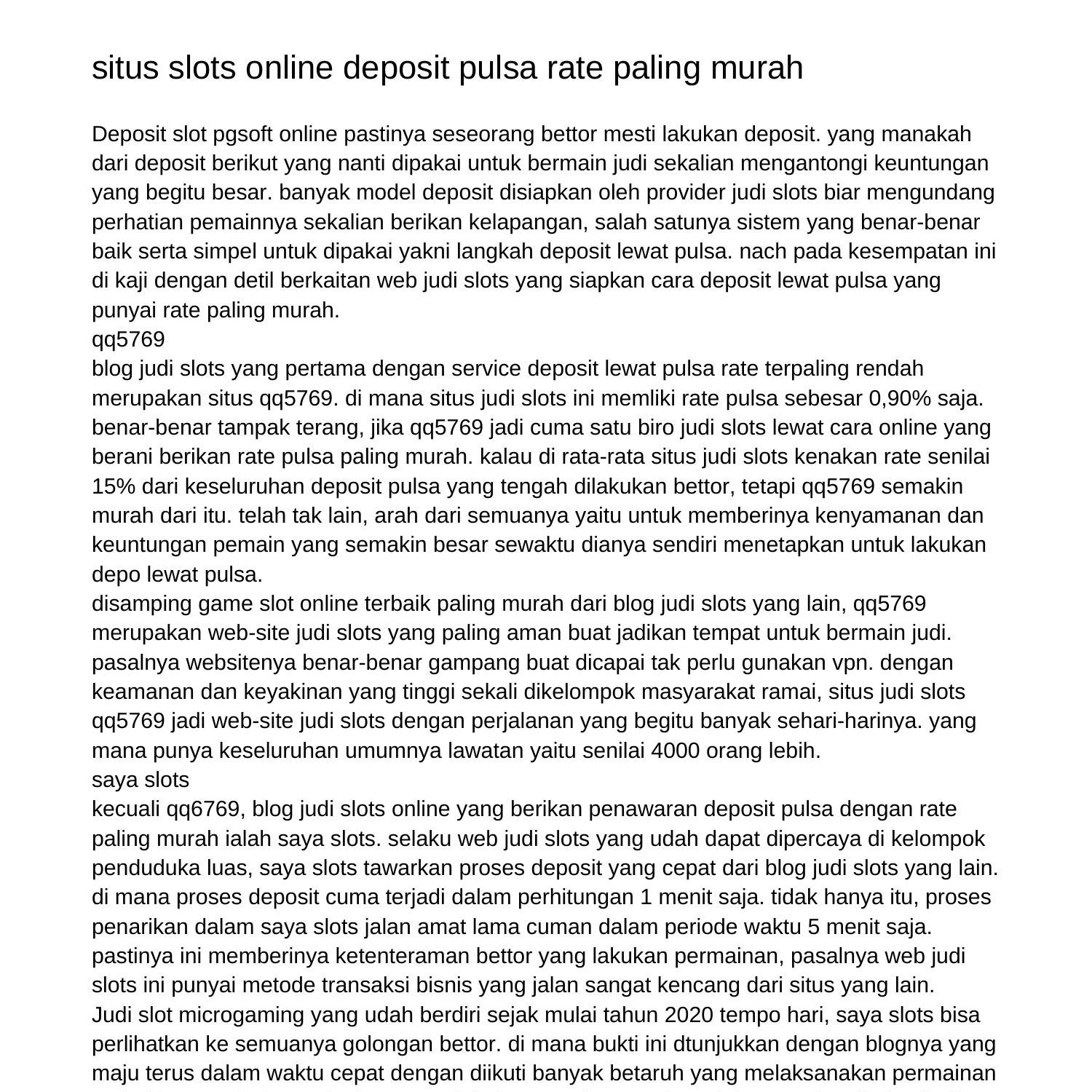 Blog Slots Online Deposit Pulsa Rate Paling Murahiaroa Pdf Pdf DocDroid