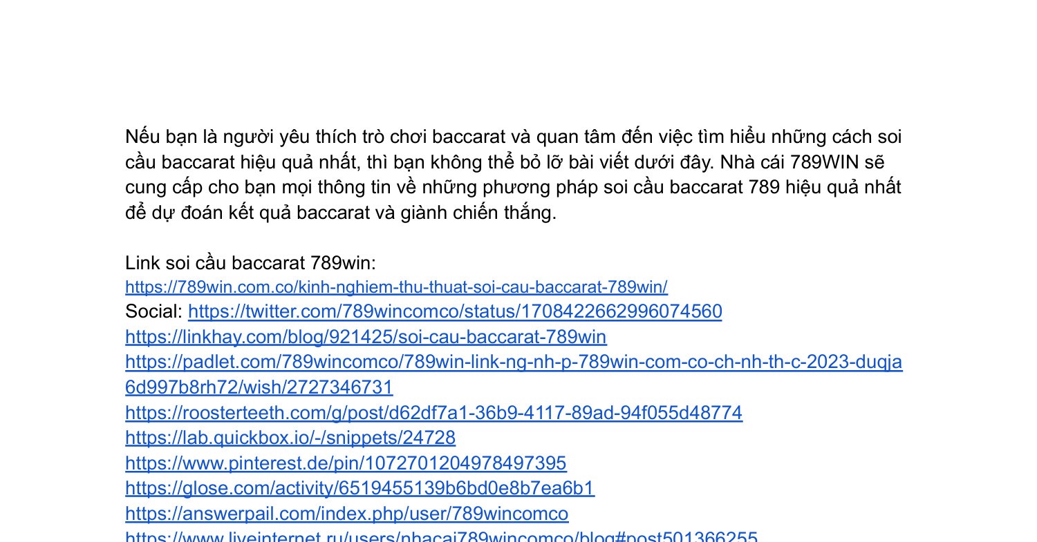 Soi cầu baccarat 789win pdf DocDroid