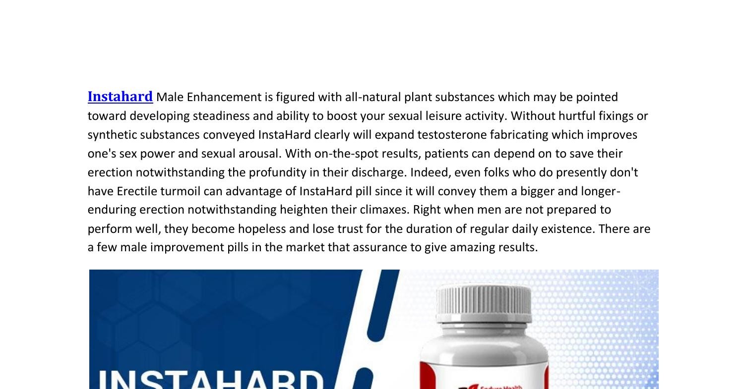 Instahard Male Enhancement Reviews Pdf Docdroid