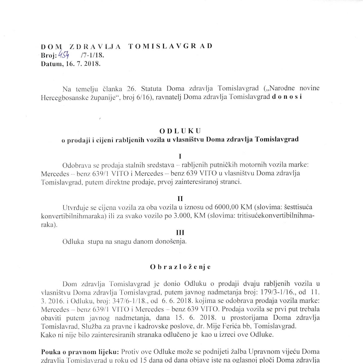 Odluka O Prodajiauta Pdf DocDroid