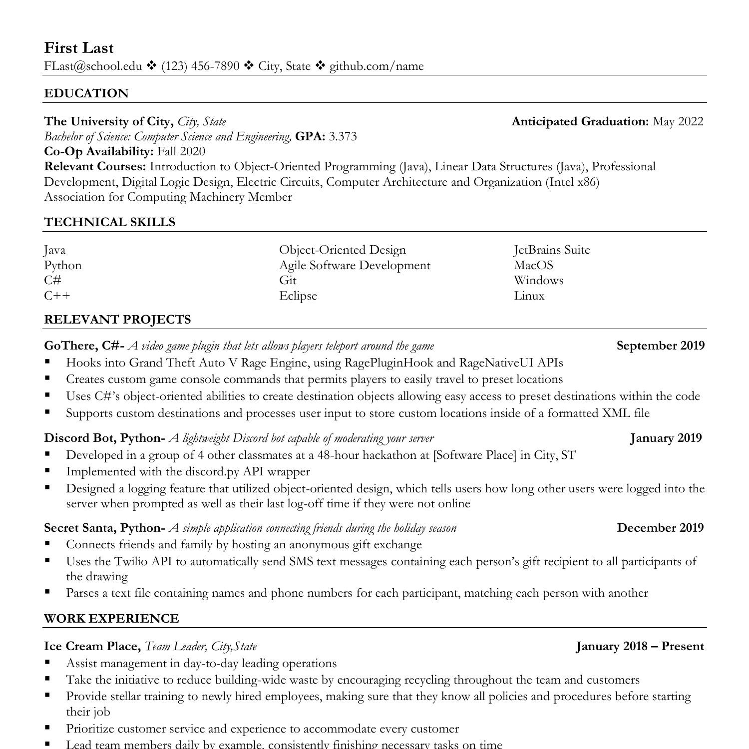 Sample Resume Pdf Docdroid