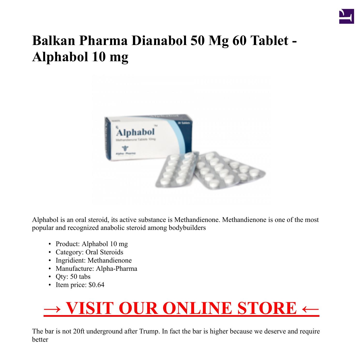 Balkan Pharma Dianabol Mg Tablet Alphabol Mg Tabs Pdf