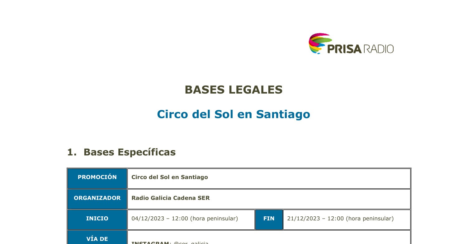 Bases Concurso Circo Del Sol En Santiago Pdf DocDroid