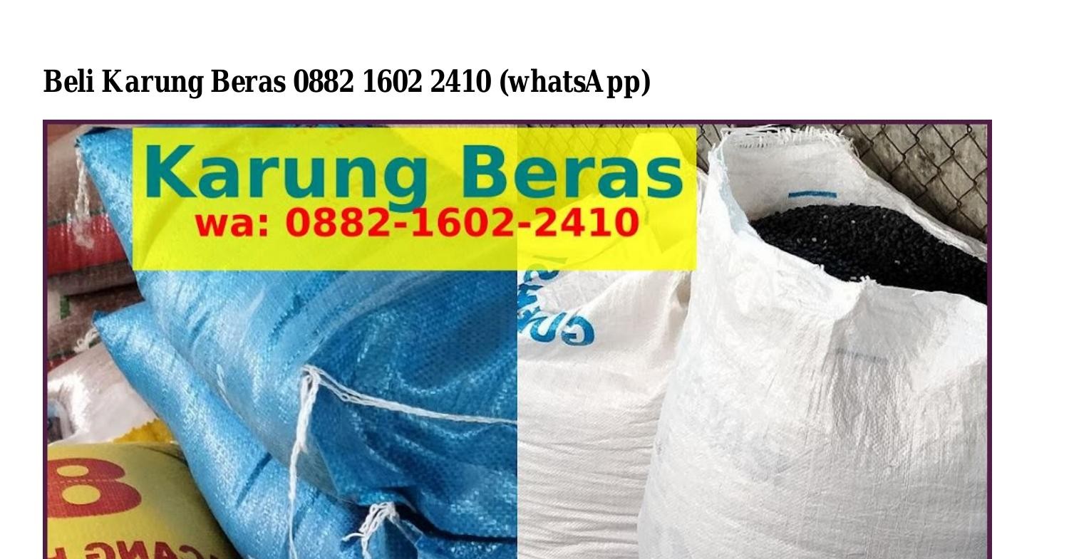 Beli Karung Beras Pdf Docdroid