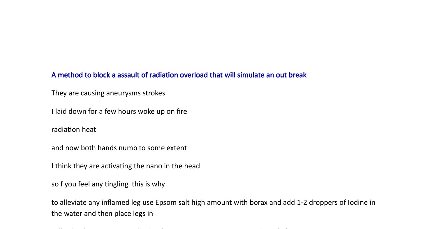 A Method To Block A Assault Of Radiation Overload That Will Simulate An