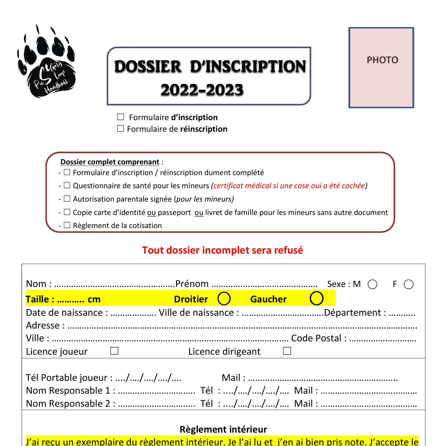 Fiche Inscription Pdf Docdroid