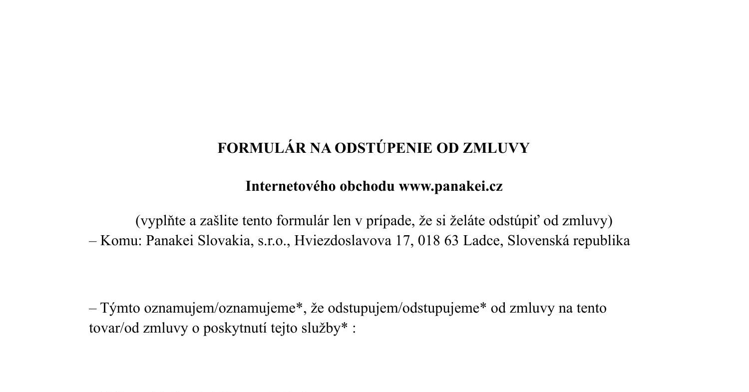 Formular Odstupenie Od Zmluvy V Docx Pdf Docdroid