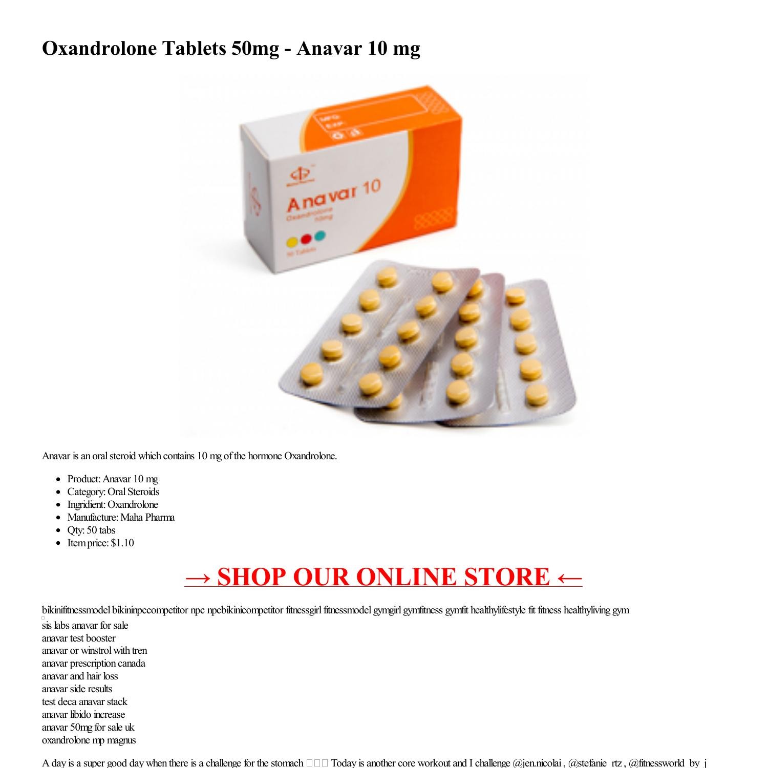 Oxandrolone Tablets 50mg Anavar 10 Mg 50 Tabs Html Pdf DocDroid