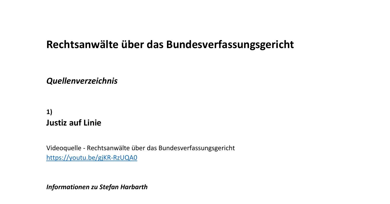 Rechtsanw BVerfG Quellenverzeichnis Pdf DocDroid