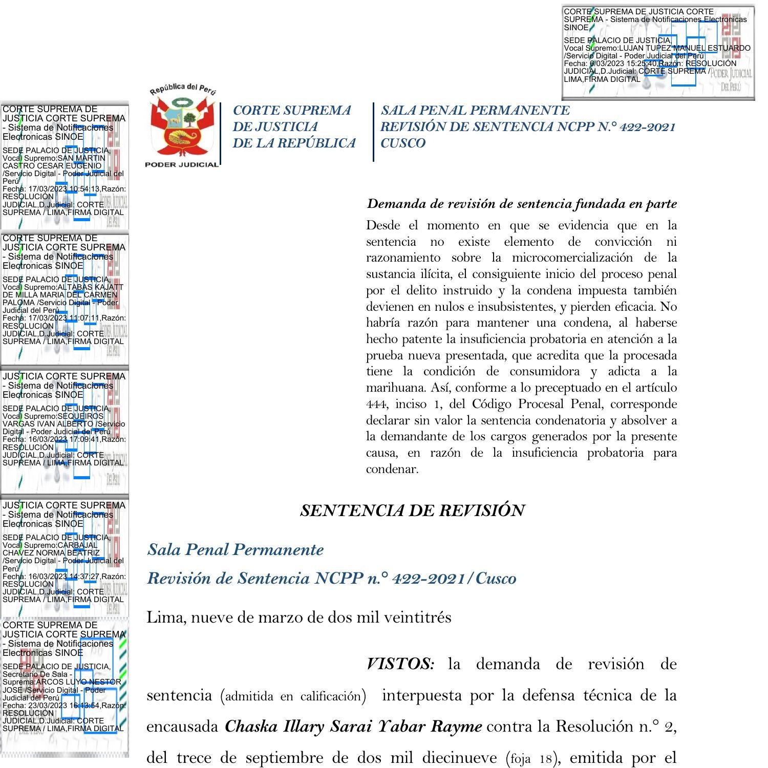 Revisión de Sentencia NCPP N 422 2021 Cusco pdf DocDroid