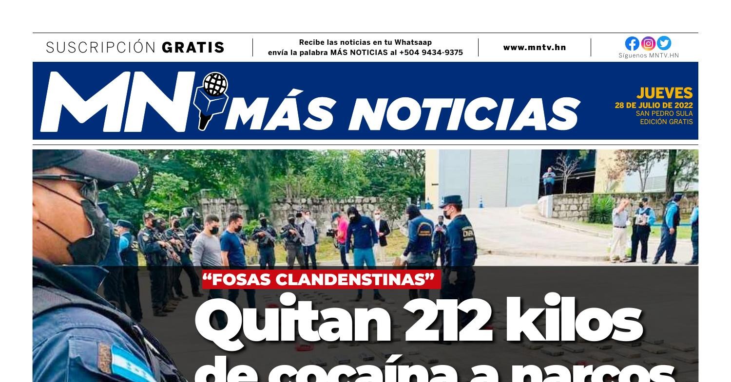 MAS NOTICIAS EDICION JUEVES 28 DE JULIO 2022 Compressed Pdf DocDroid