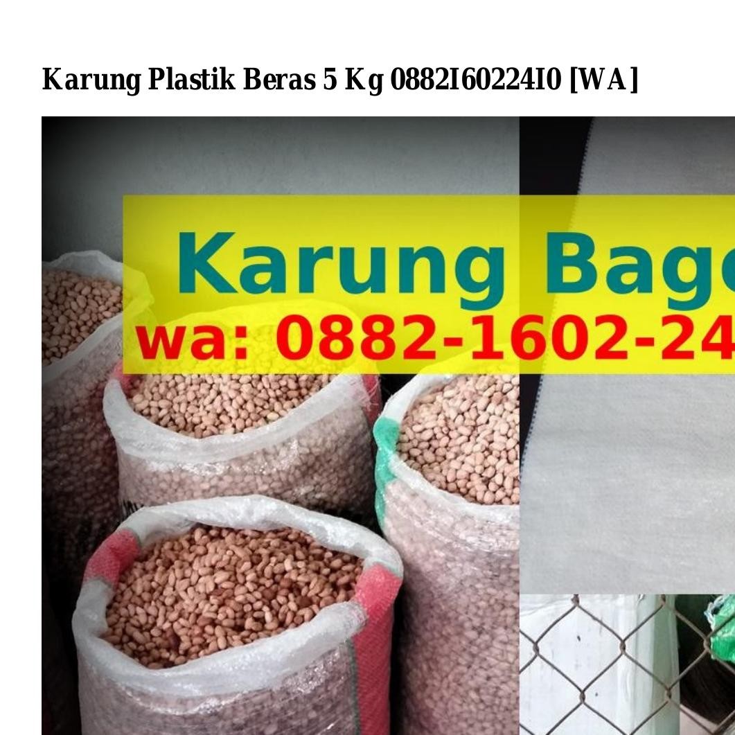 Karung Plastik Beras Kg Pdf Docdroid