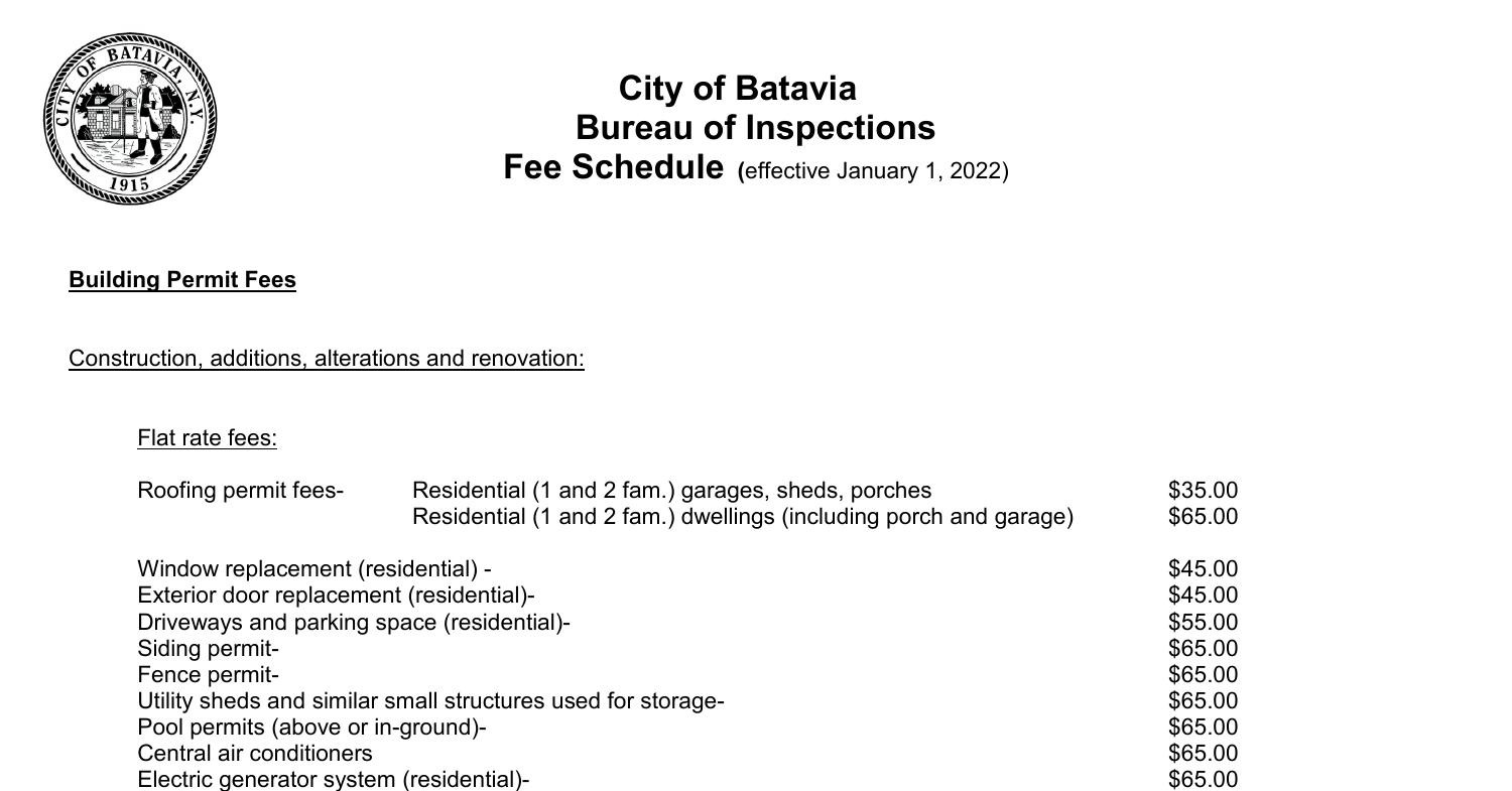 COB Permit Fee Schedule 112022 Pdf DocDroid