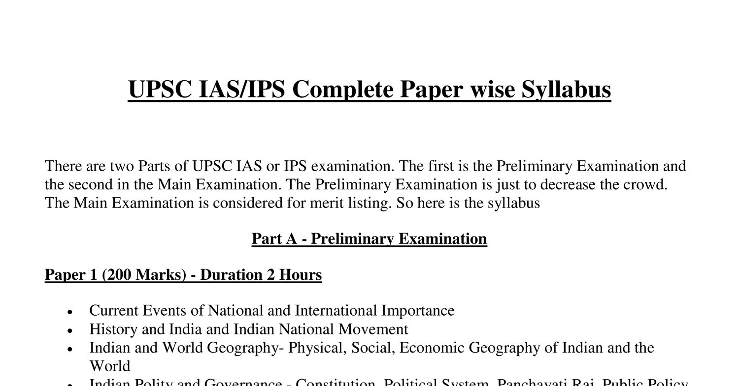 UPSC Syllabus Converted Pdf DocDroid