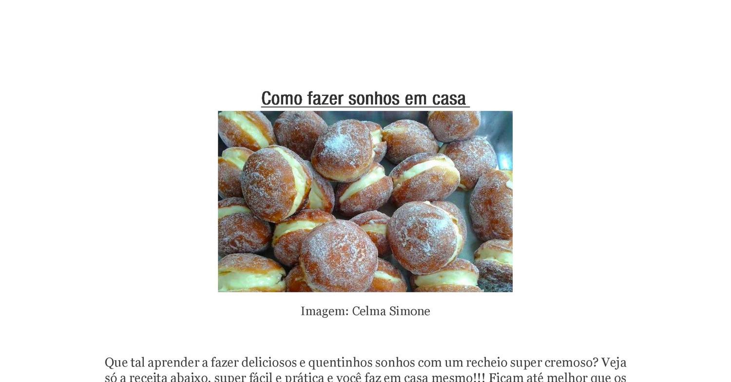 Sonhos Caseiros Fofinhos Pdf Docdroid