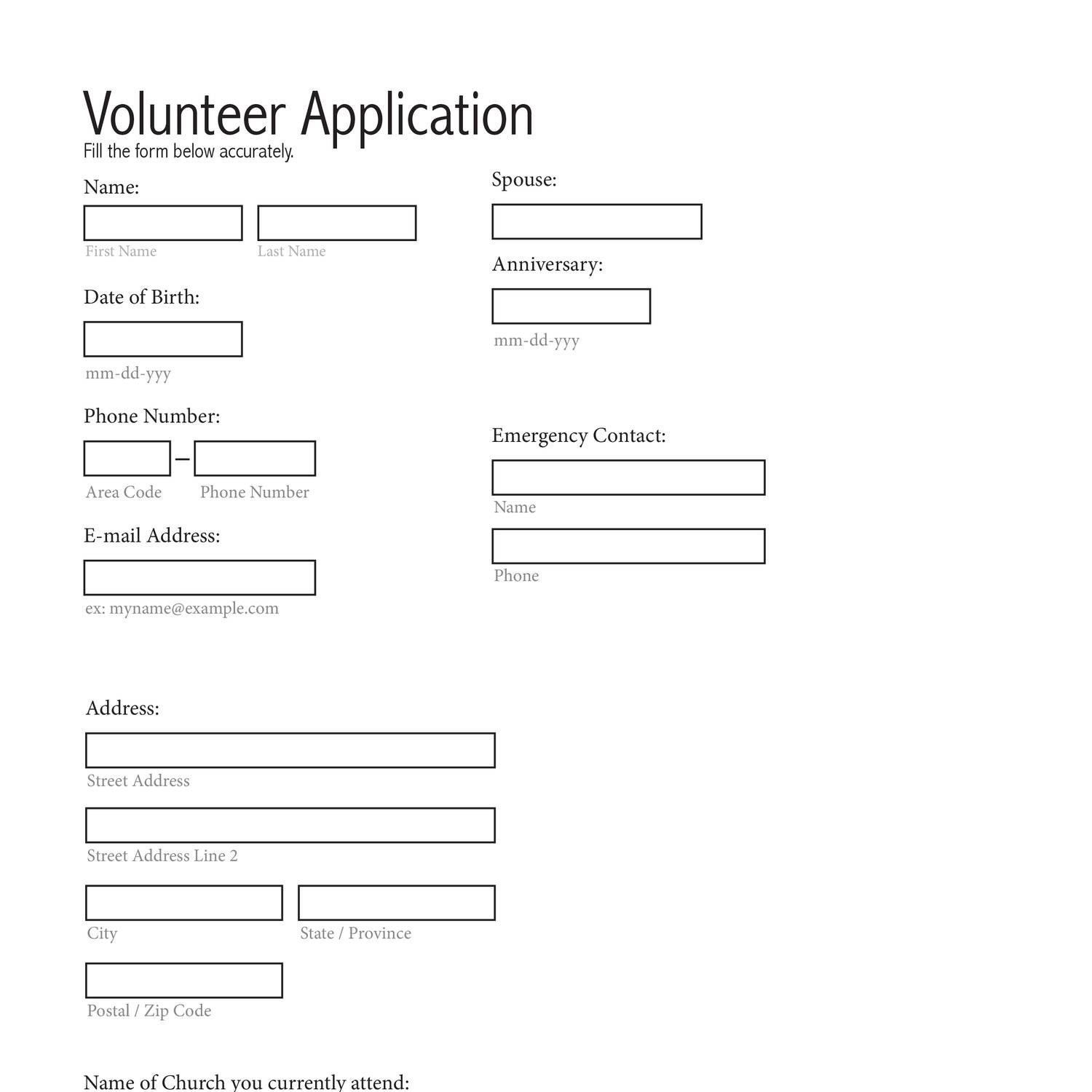 Volunteer Application Pdf Docdroid