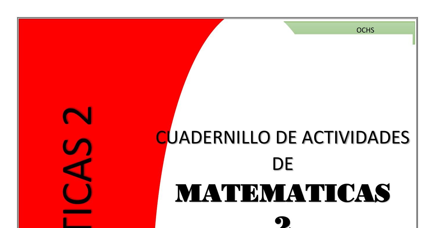 Cuadernillo De Actividades De Matem Ticas Segundo Grado De Secundaria