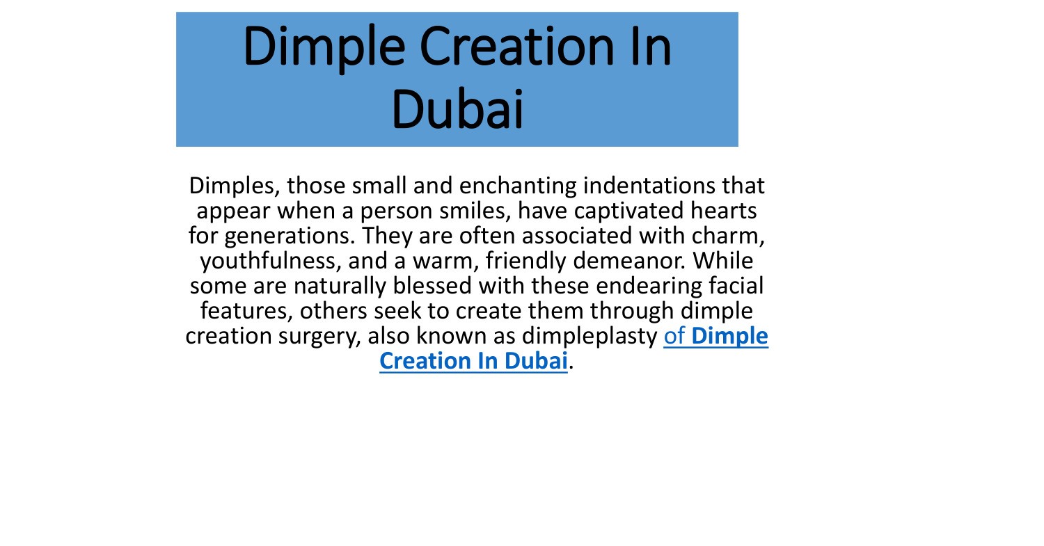 Dimple Creation In Dubai Pdf Docdroid